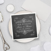 Het  Collectie van het Chalkboard Wedding Servetten