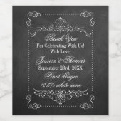 Het Collectie van het Chalkboard Wedding Wijn Etiket (Enkel label)