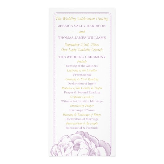 Het  Collectie van het Floral Wedding programma va (Voorkant)