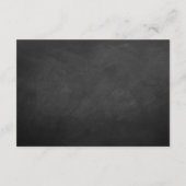 Het  Collectie van het huwelijk in Chalkboard Informatiekaartje (Achterkant)