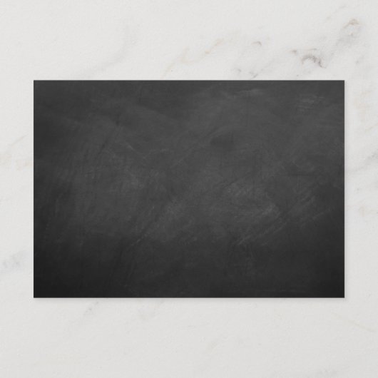 Het  Collectie van het huwelijk in Chalkboard Informatiekaartje (Achterkant)