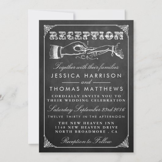 Het Collectie van het huwelijk in Chalkboard Kaart (Voorkant)