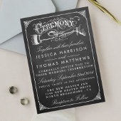 Het  Collectie van het huwelijk in Chalkboard Kaart