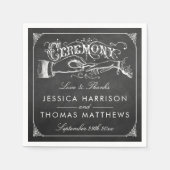 Het  Collectie van het huwelijk in Chalkboard Servet (Voorkant)