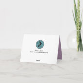 Het collectie van het Huwelijk van de Mooie Pioen Bedankkaart (Achterkant)