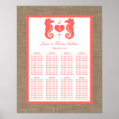 Het Collectie van het Koraalbeestje Burlap Beach W Poster (Voorkant)