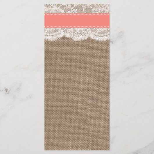 Het Collectie van het Koraalrivierhuwelijk Menu (Achterkant)