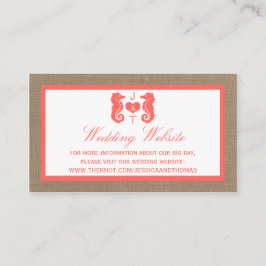 Het Collectie van het Koraalzeepaardbeugel Informatiekaartje