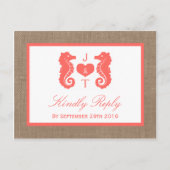 Het Collectie van het Koraalzeepaardbeugel Uitnodiging Briefkaart (Voorkant)