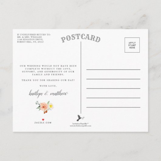 Het Collectie van het lentebloesems Weddenschap Be Aankondigingskaart (Achterkant)