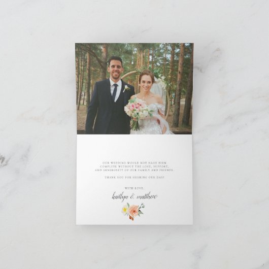 Het Collectie van het lentesovenhuwelijk Bedankkaart (Binnen)