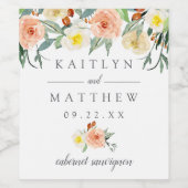 Het Collectie van het lentesovenhuwelijk Wijn Etiket (Enkel label)