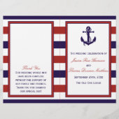 Het Collectie van het Rode en Navy Nautical Anchor (Voorkant)