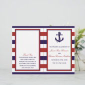 Het Collectie van het Rode en Navy Nautical Anchor (Staand voorkant)