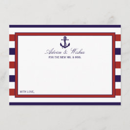 Het Collectie van het Rode en Navy Nautical Anchor Advieskaart