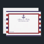 Het Collectie van het Rode en Navy Nautical Anchor Advieskaart<br><div class="desc">Viel in stijl met deze nautische anker advieskaarten. Het eenvoudige maar stijlvolle ontwerp zal uw gasten toestaan om een nota van raad voor u te schrijven om over jaren te houden en te lezen. De formulering is gemakkelijk te personaliseren, zodat deze kaarten snel kunnen worden omgezet in advieskaarten voor vrijgezellenfeesten,...</div>