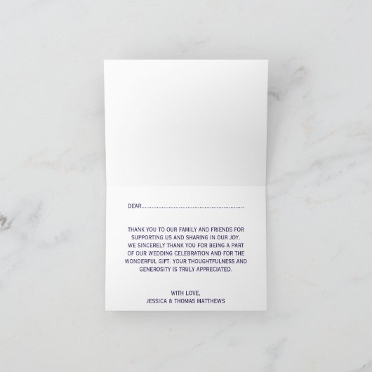 Het Collectie van het Rode en Navy Nautical Anchor Bedankkaart (Binnen)