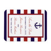 Het Collectie van het Rode en Navy Nautical Anchor Magneet (Horizontaal)