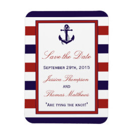 Het Collectie van het Rode en Navy Nautical Anchor Magneet