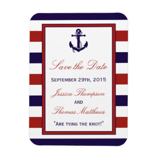 Het Collectie van het Rode en Navy Nautical Anchor Magneet