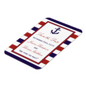 Het Collectie van het Rode en Navy Nautical Anchor Magneet (Linkerzijde)