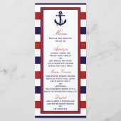 Het Collectie van het Rode en Navy Nautical Anchor Menu (Voorkant)