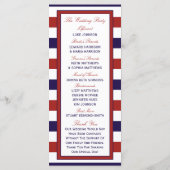 Het Collectie van het Rode en Navy Nautical Anchor Programmakaart (Achterkant)