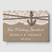 Het Collectie van het Rustische Nautical Anchor We Gastenboek (Voorkant)