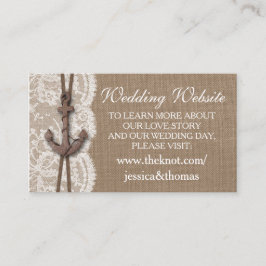 Het Collectie van het Rustische Nautical Anchor We Informatiekaartje