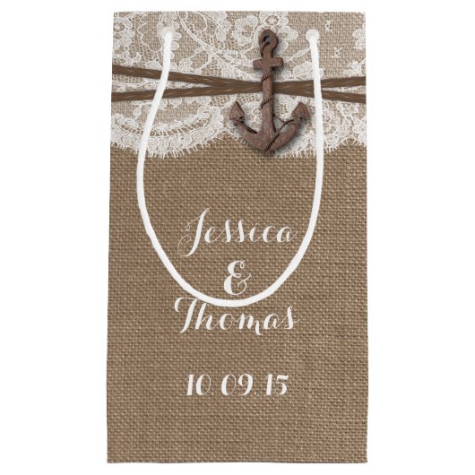 Het Collectie van het Rustische Nautical Anchor We Klein Cadeauzakje (Voorkant)