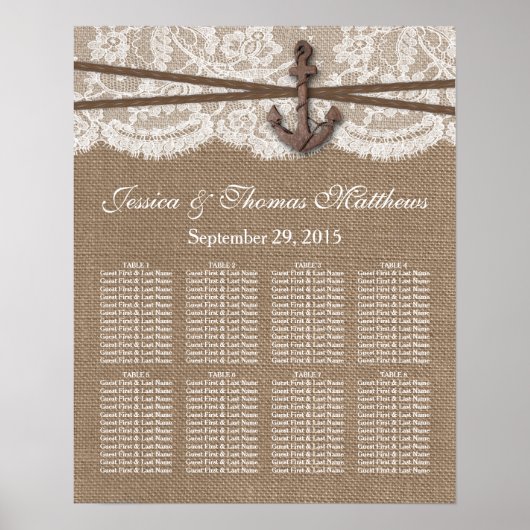 Het Collectie van het Rustische Nautical Anchor We Poster (Voorkant)