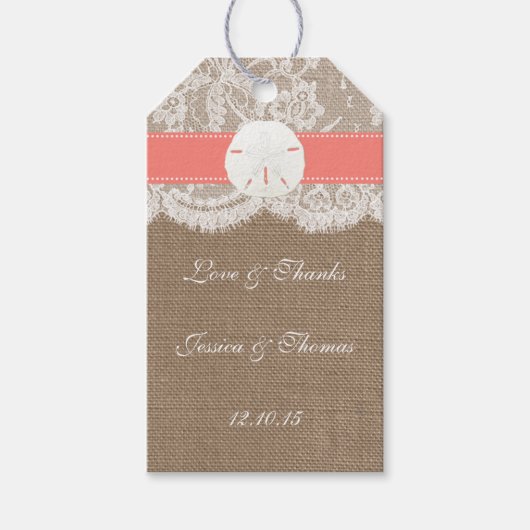 Het Collectie van het strand van de Koraalzandband Cadeaulabel (Voorkant)