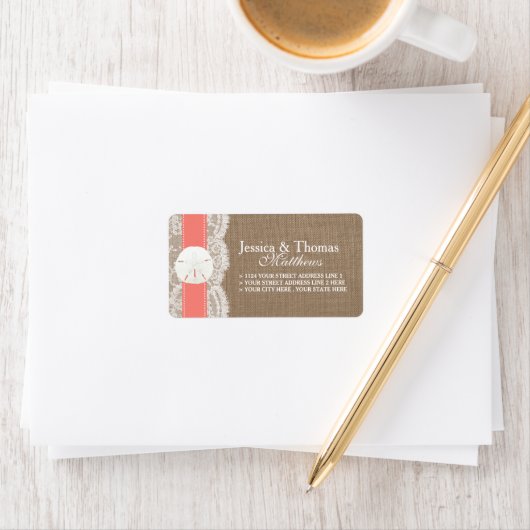 Het Collectie van het strand van de Koraalzandband Etiket (Insitu)