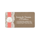 Het Collectie van het strand van de Koraalzandband Etiket (Voorkant)