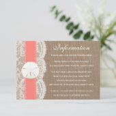 Het Collectie van het strand van de Koraalzandband Informatiekaartje (Staand voorkant)