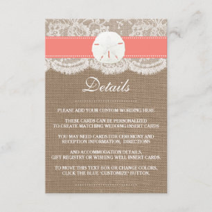 Het Collectie van het strand van de Koraalzandband Informatiekaartje