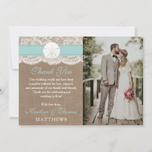 Het Collectie van het strand van Turquoise Sand Do Bedankkaart