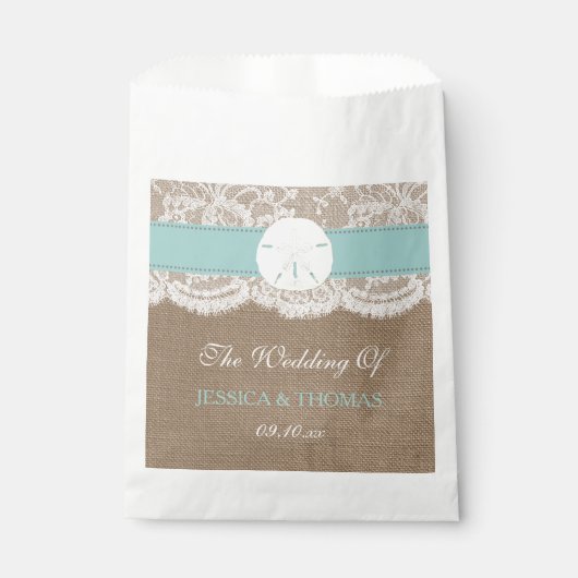 Het Collectie van het strand van Turquoise Sand Do Bedankzakje (Voorkant)