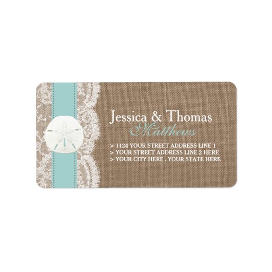 Het Collectie van het strand van Turquoise Sand Do Etiket (Voorkant)