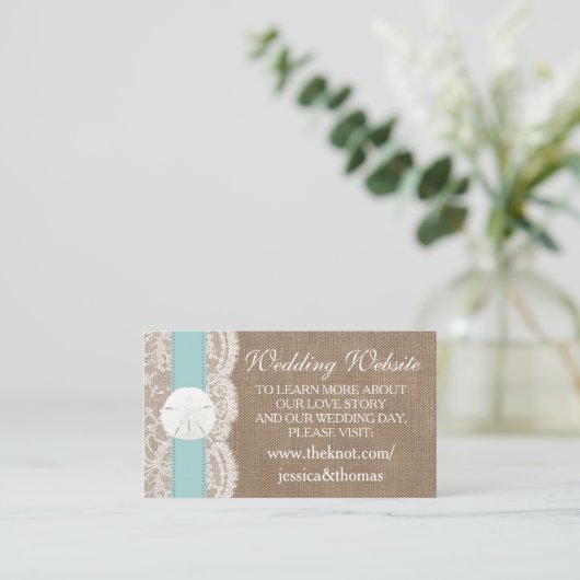 Het Collectie van het strand van Turquoise Sand Do Informatiekaartje (Staand voorkant)