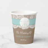 Het Collectie van het strand van Turquoise Sand Do Papieren Bekers (Voorkant)