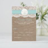 Het Collectie van het strand van Turquoise Sand Do RSVP Kaartje (Staand voorkant)