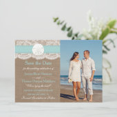 Het Collectie van het strand van Turquoise Sand Do Save The Date (Staand voorkant)
