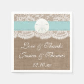 Het Collectie van het strand van Turquoise Sand Do Servetten (Voorkant)