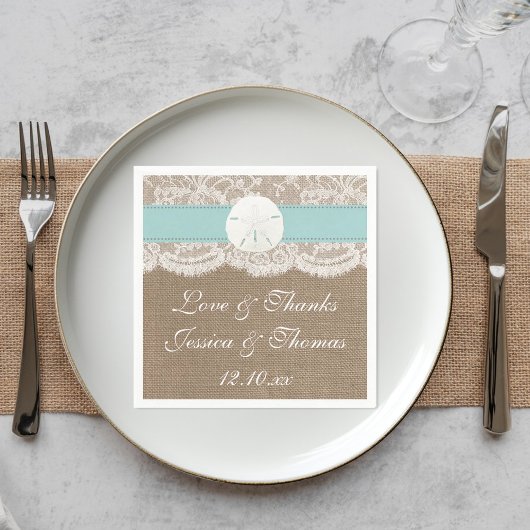 Het Collectie van het strand van Turquoise Sand Do Servetten