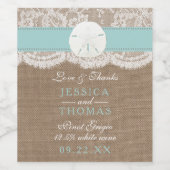 Het Collectie van het strand van Turquoise Sand Do Wijn Etiket (Enkel label)