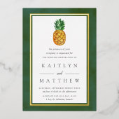Het Collectie van het tropische ananashuwelijk is  Folie Uitnodiging (Voorkant)
