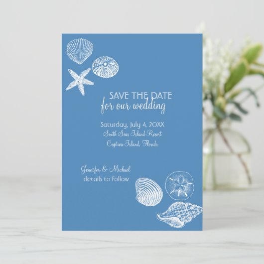 Het Collectie van Seashell sparen de Aankondiging  (Staand voorkant)