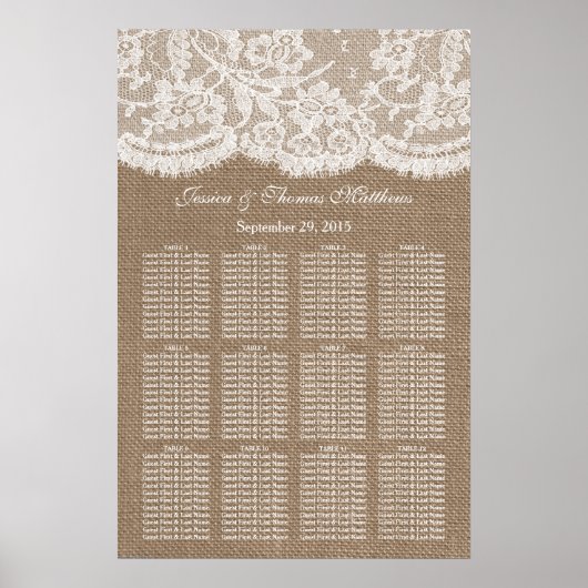 Het Collectie voor de zitplaats van het Burlap- en Poster (Voorkant)