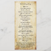 Het  Collectie voor het weduwschap Programmakaart (Achterkant)